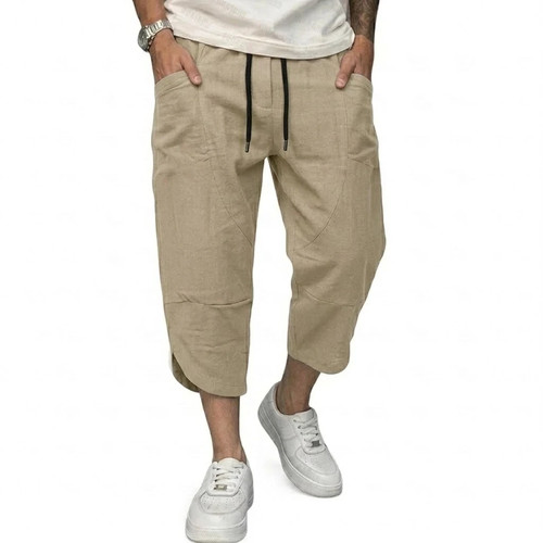 Men linen cotton cargo - men, pants