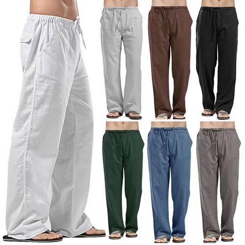 Mens drawstring casual linen - mens,