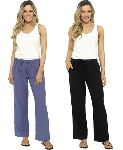 Ladies linen trousers women - linen, women's