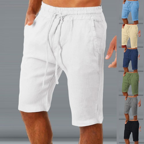 Mens cotton linen cargo - mens, shorts