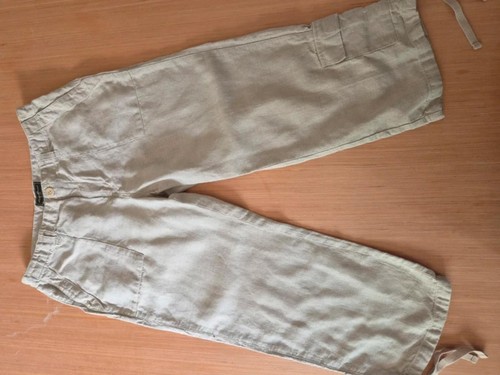 Light beige linen - linen, pants