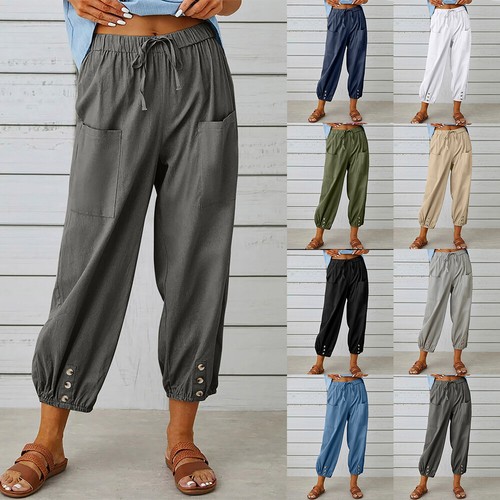 Womens cotton linen - womens, cropped