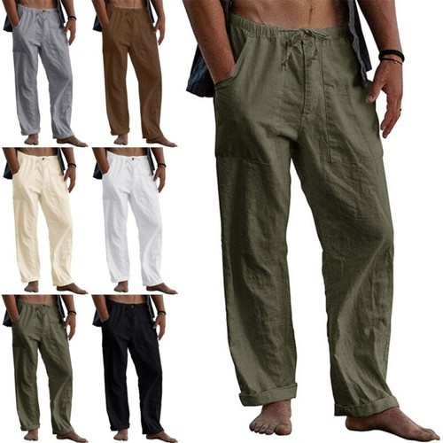 Summer mens casual linen baggy - summer,