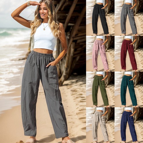 Women trousers elastic - uk,
