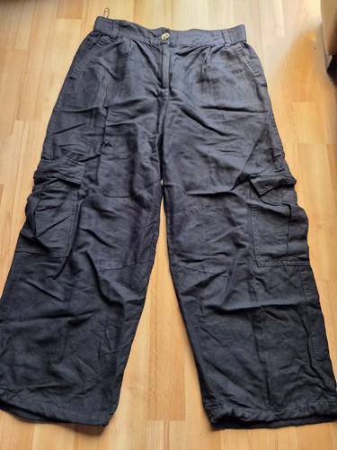 Next black linen cargo pants - next,